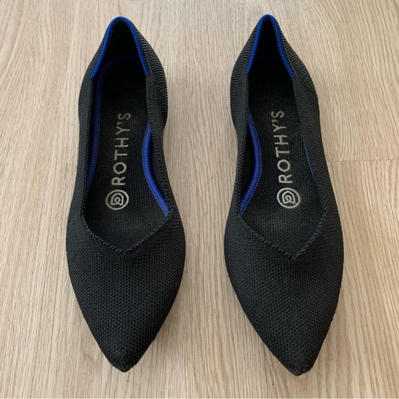 Rothy’s the point pointed toe slip on ballet flat woven shoes - Picture 4 of 9